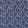 Printed Cotton FIDA Navy Blue / Paprika